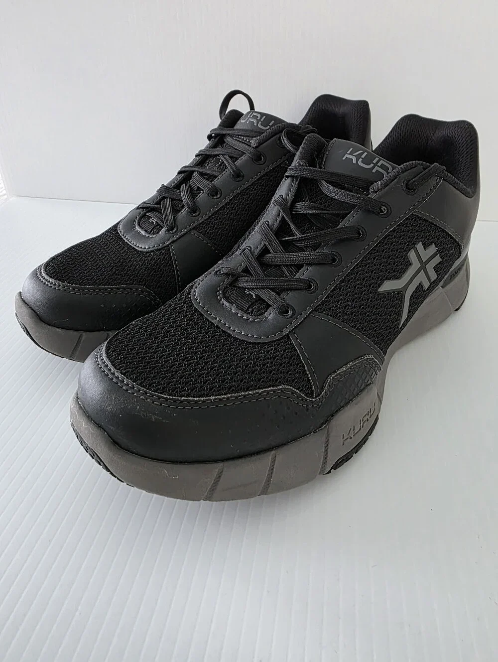 KURU Quantum 2.0 Men's Black Comfort Support Athletic Lace-Up Shoes 10